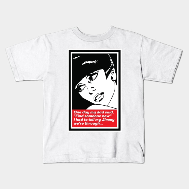 Teenage Tragedy Kids T-Shirt by PopGraphics